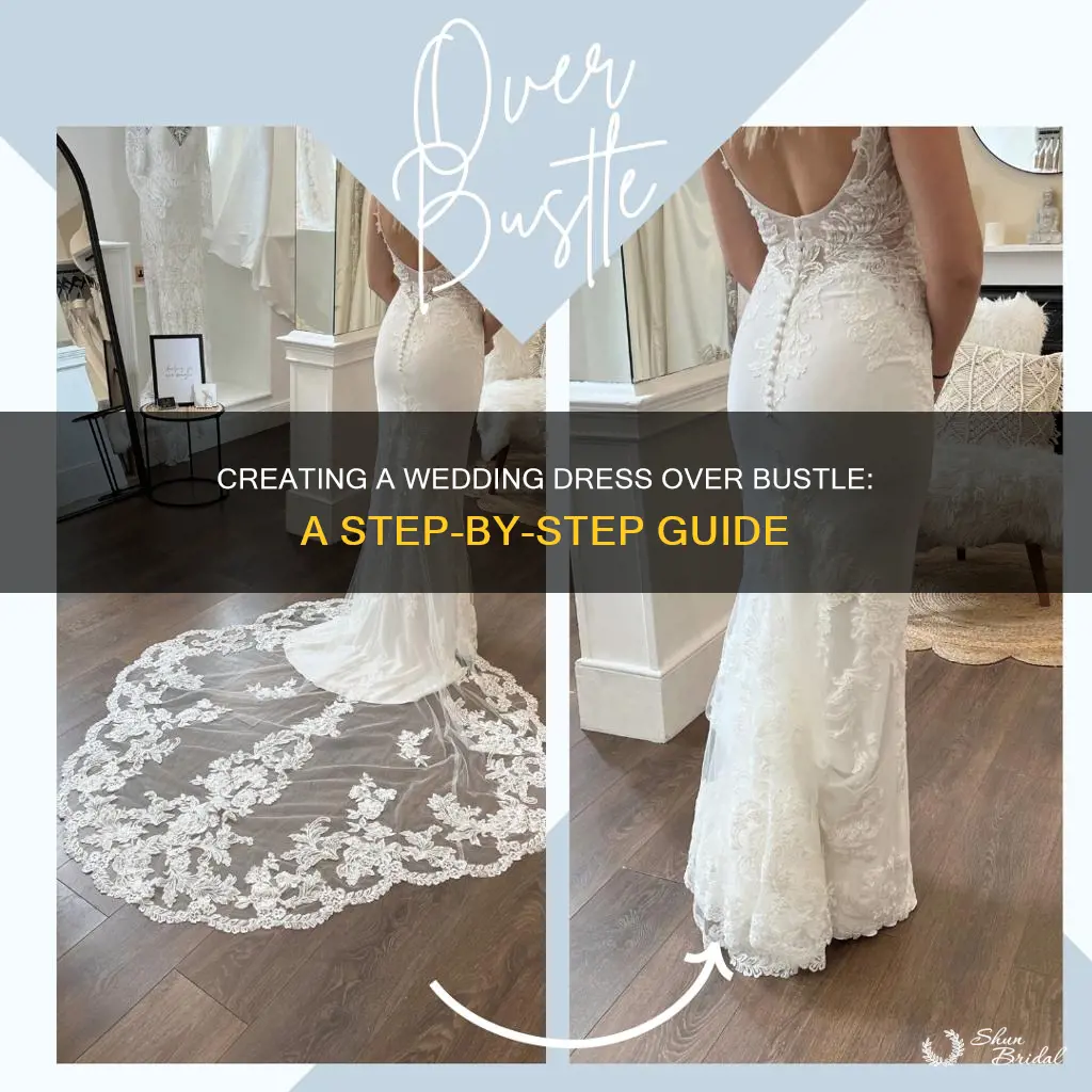 how to make an over bustle on a wedding dress