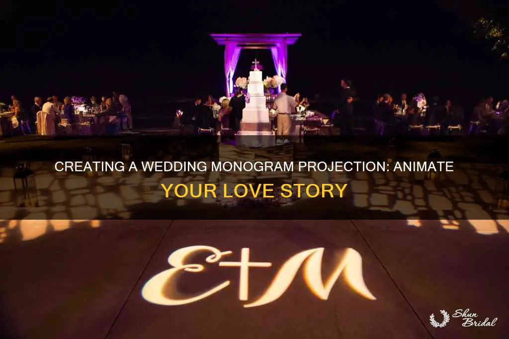 how to make animated wedding monogram projection