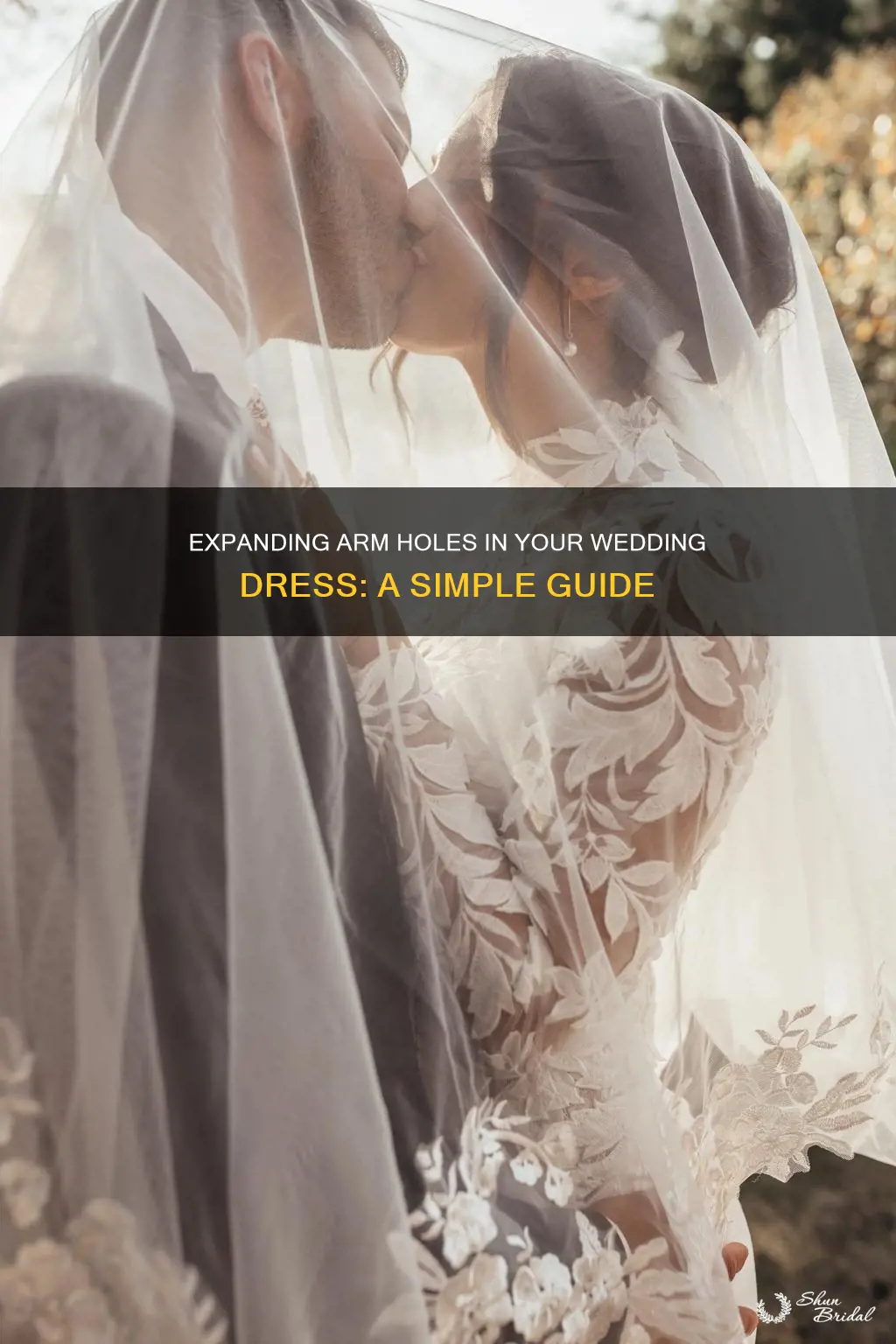 how to make arm holes bigger wedding dress