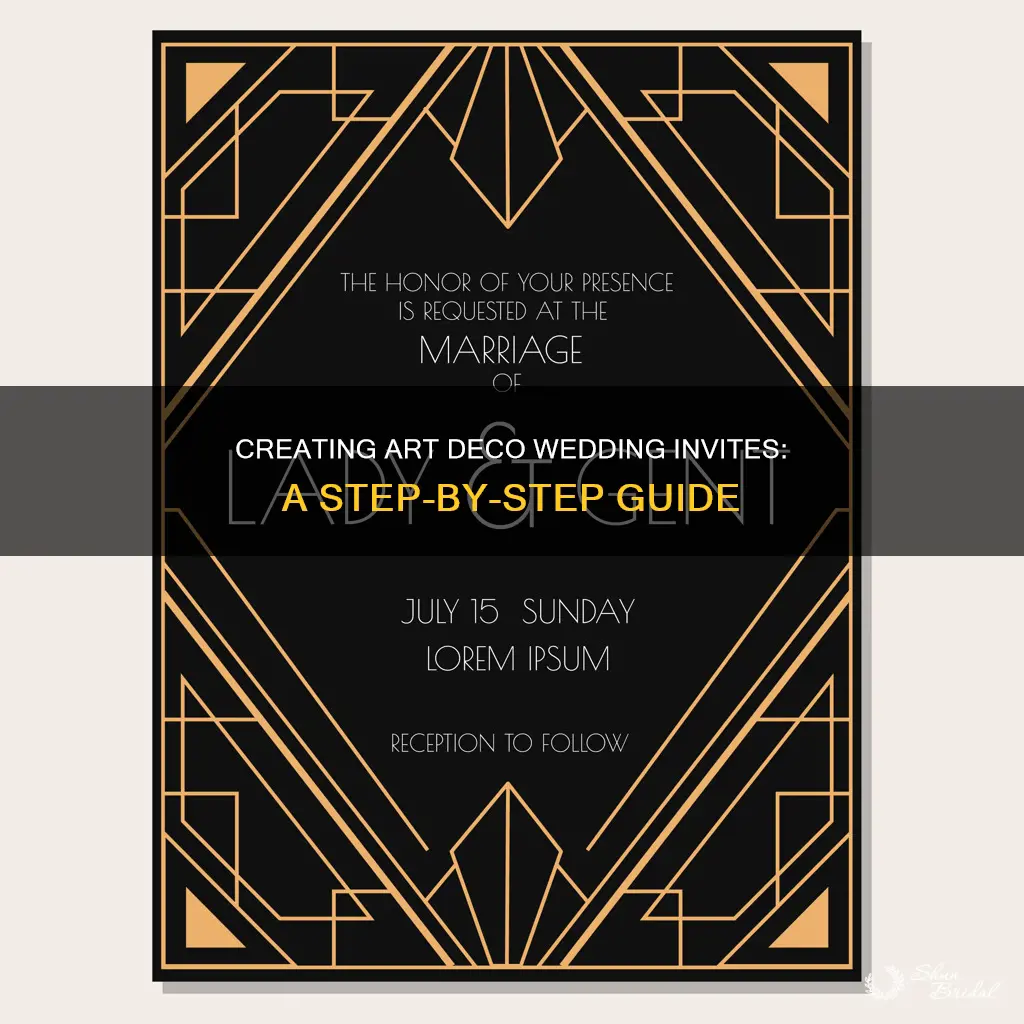 how to make art deco wedding invitations