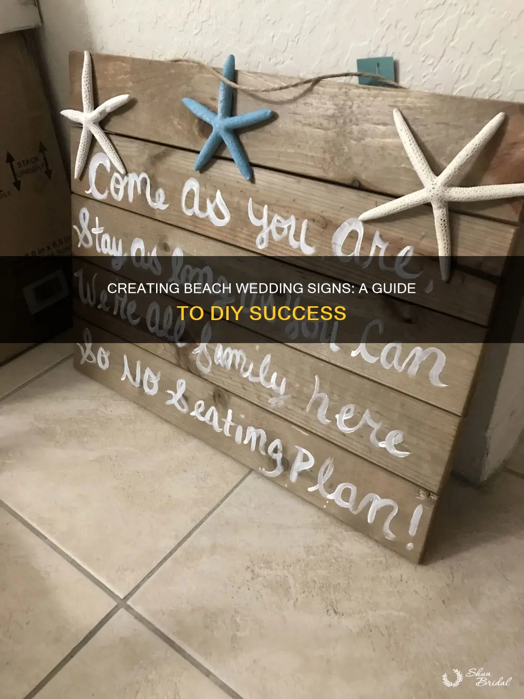 how to make beach wedding signs