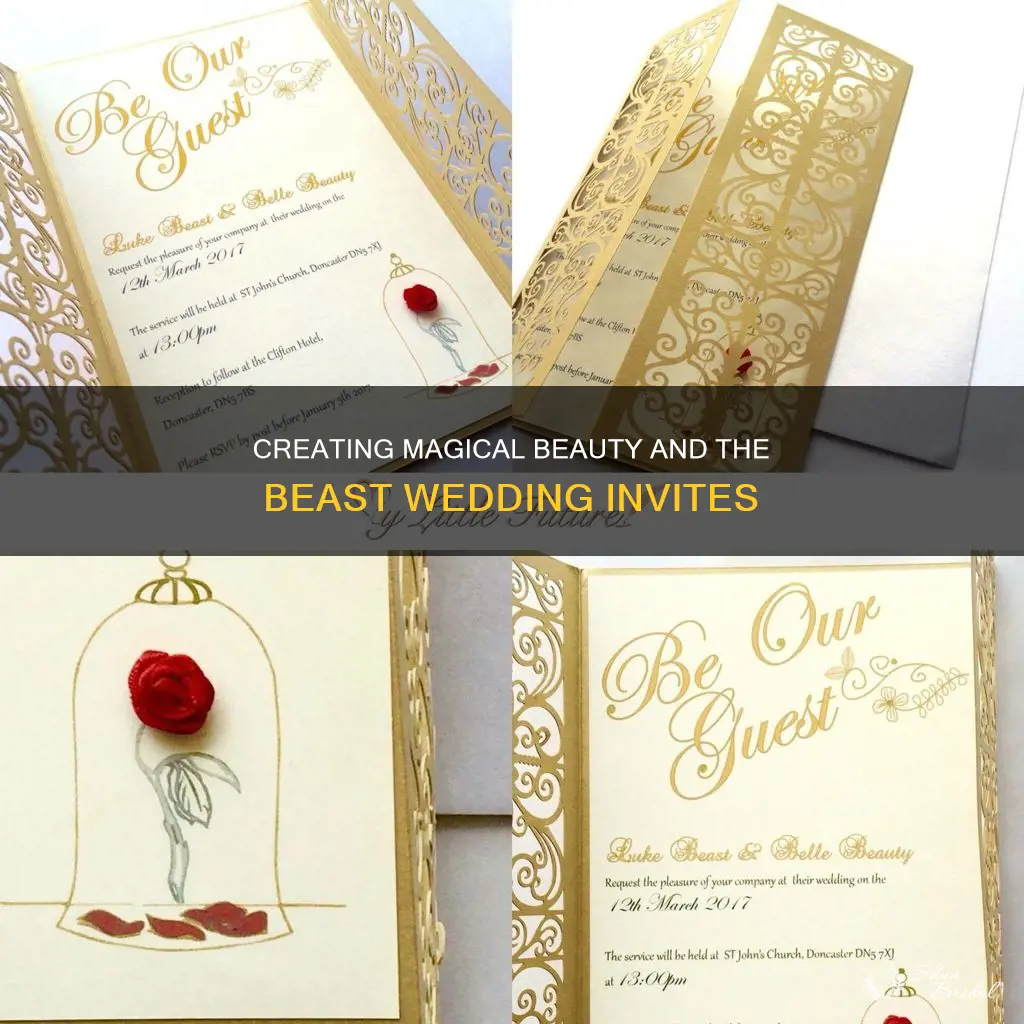 how to make beauty and the beast wedding invitations