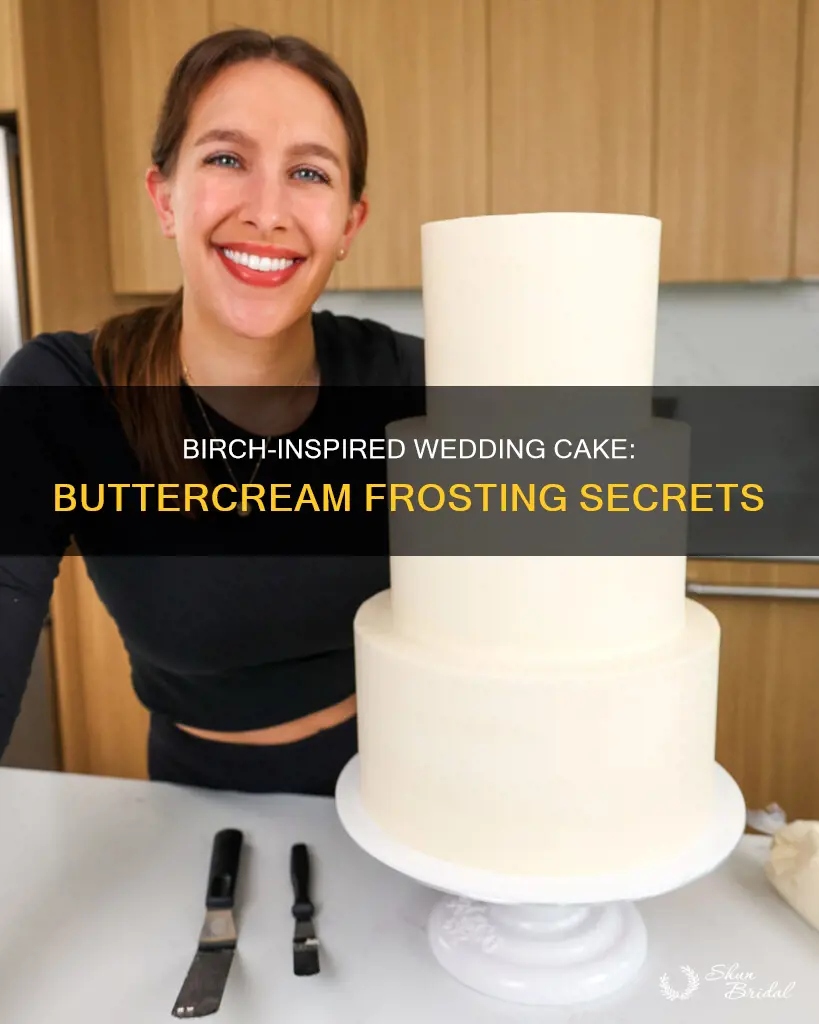 how to make birch like wedding cake butter cream frosting