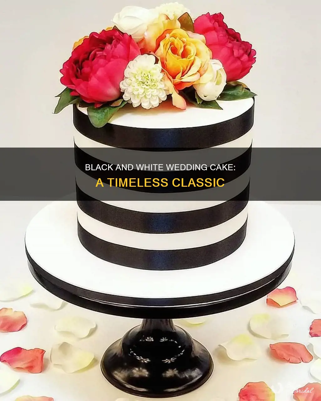 how to make black and white wedding cake