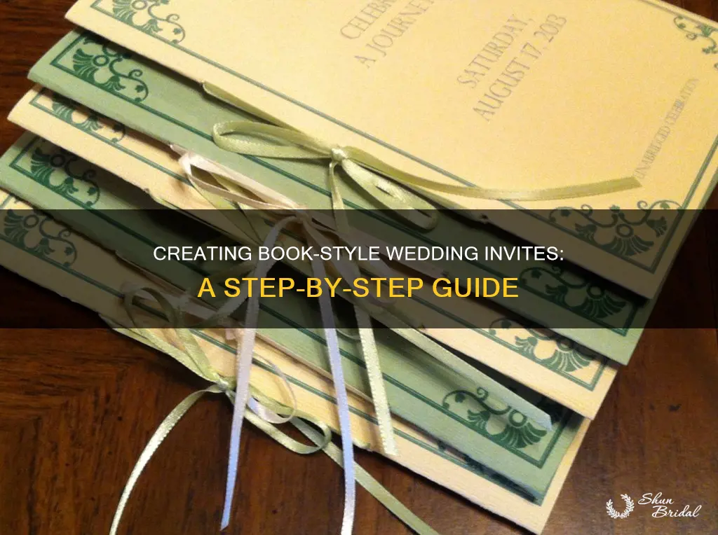 how to make book style wedding invitations