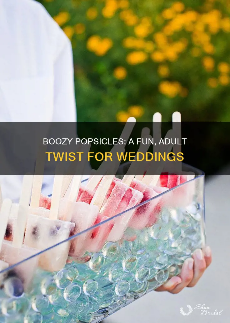 how to make boozy popsicles for a wedding