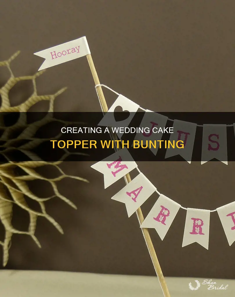 how to make bunting wedding cake topper