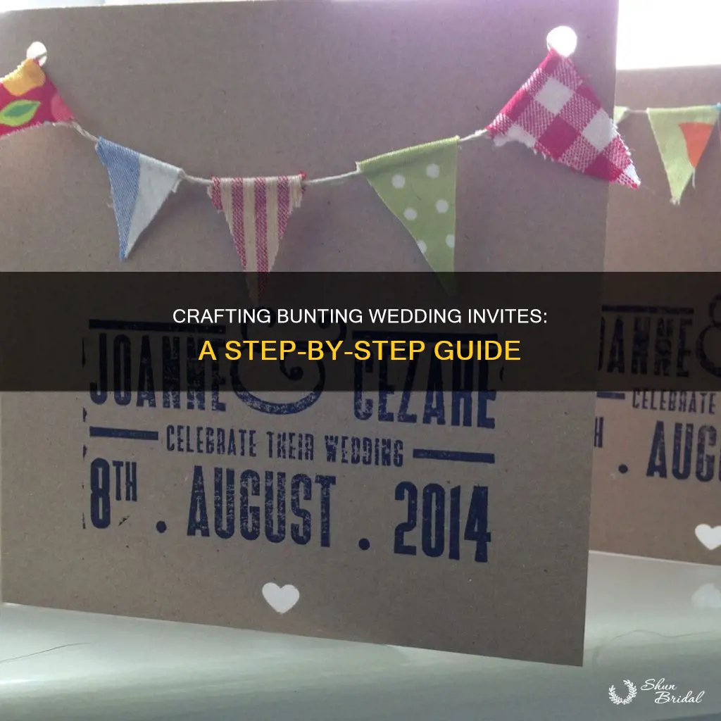 how to make bunting wedding invitations