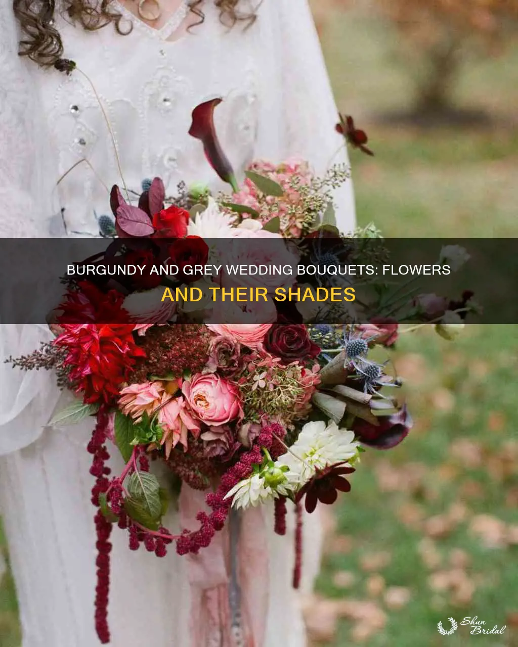 how to make burgandy and grey wedding flower bouquets