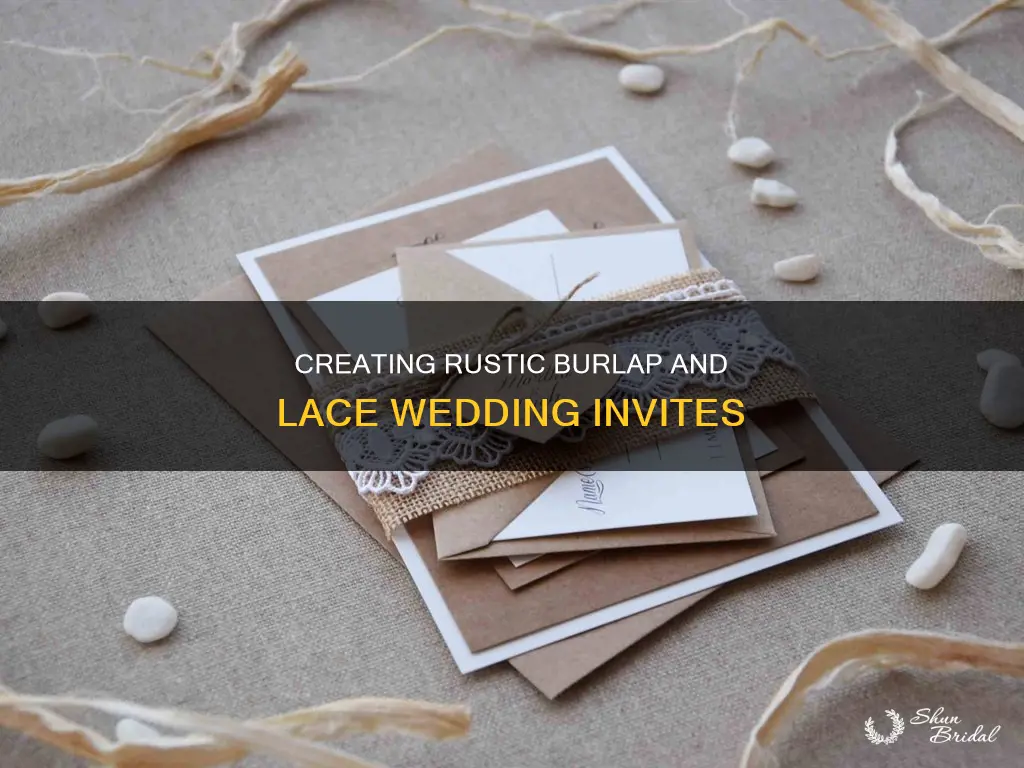 how to make burlap and lace wedding invitations