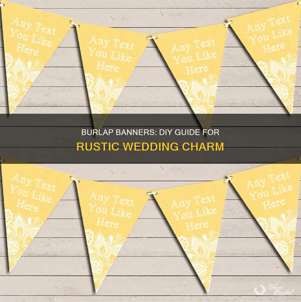 how to make burlap banners wedding