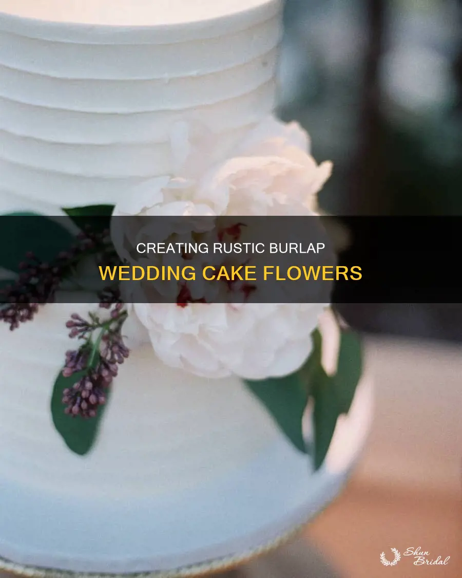 how to make burlap flowers for wedding cake