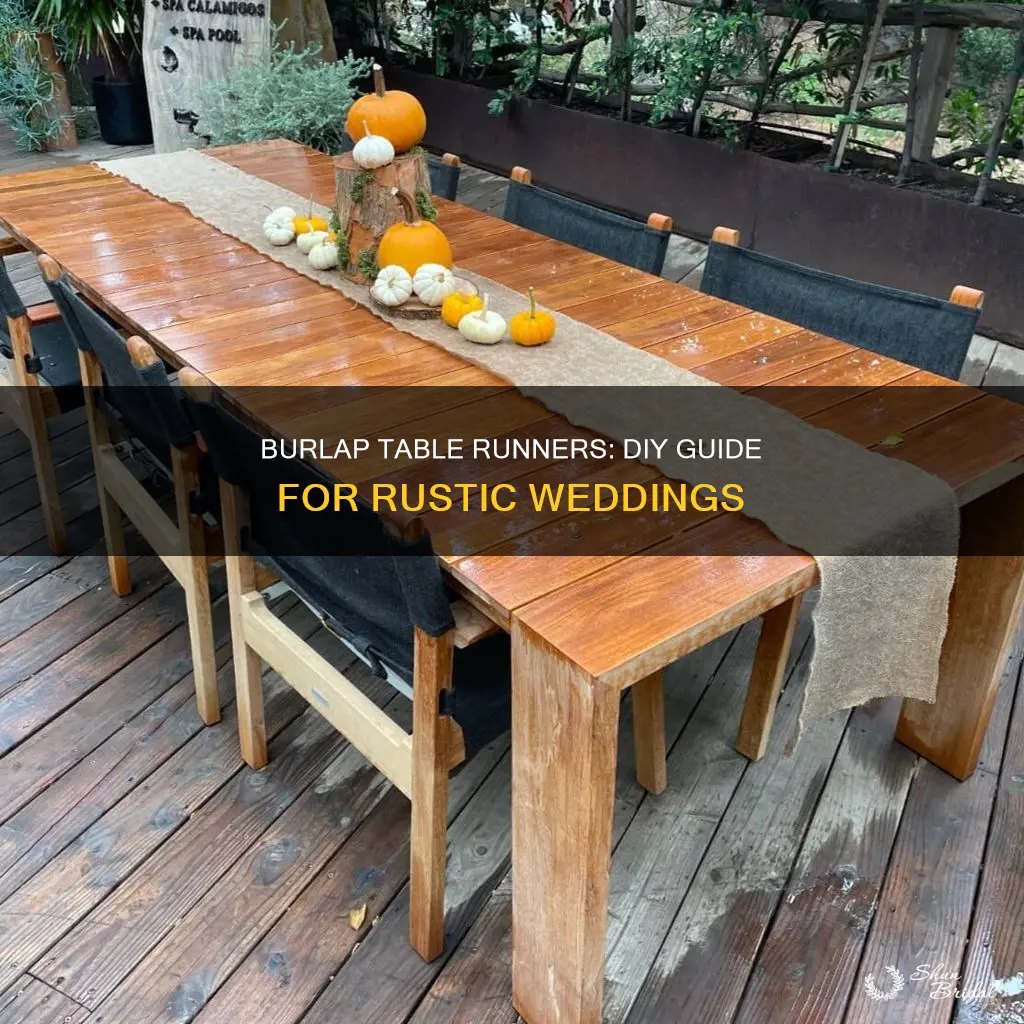 how to make burlap table runners for weddings