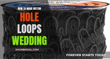 Creating Button Hole Loops for Your Wedding Day