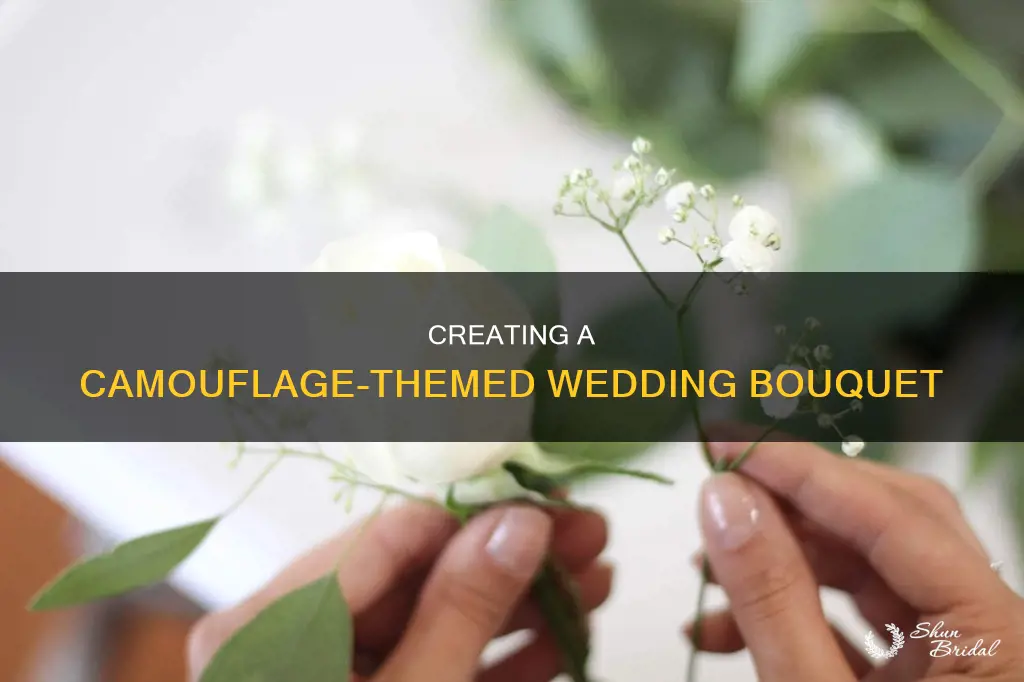 how to make camo wedding bouquet