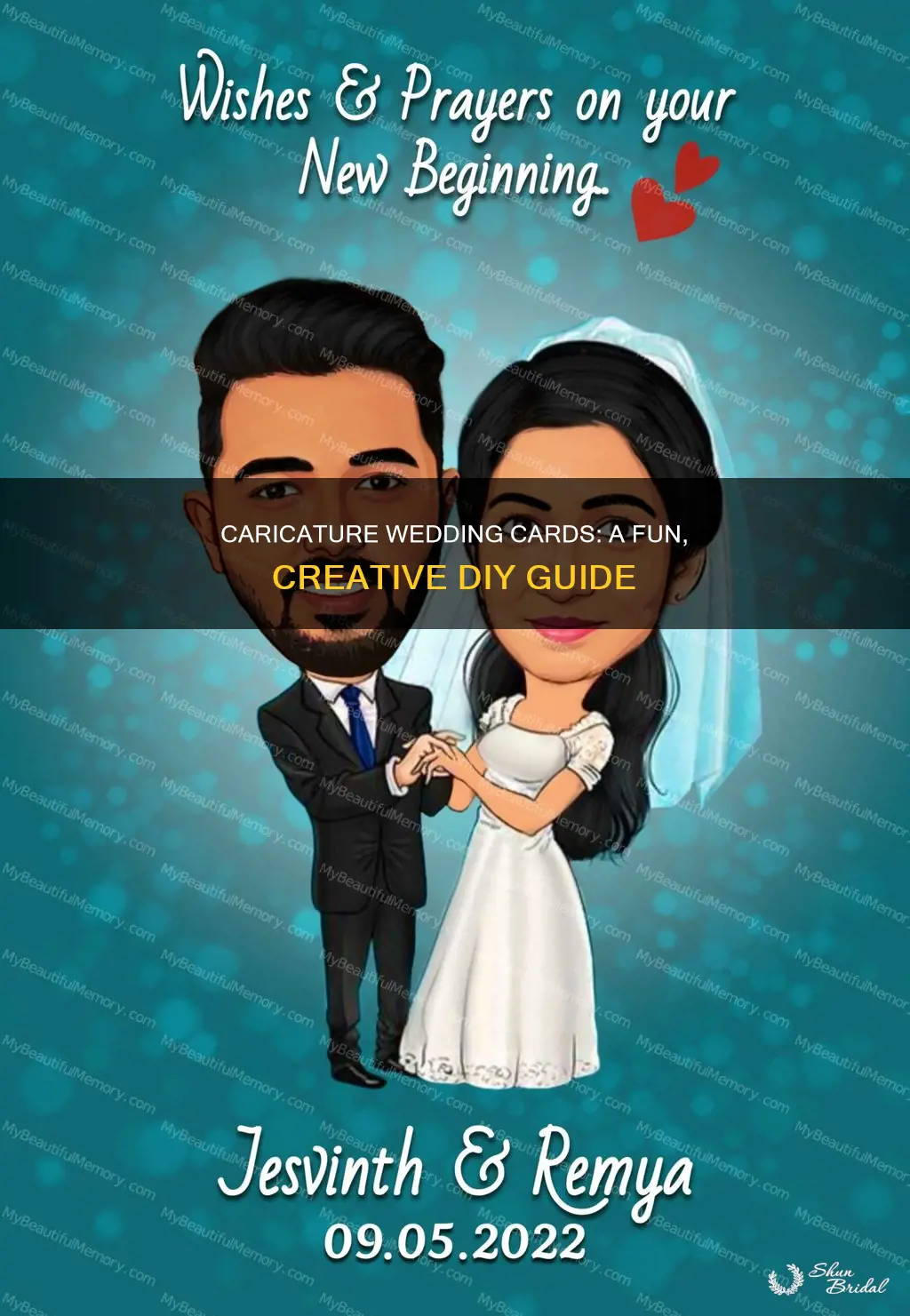 how to make caricature wedding cards