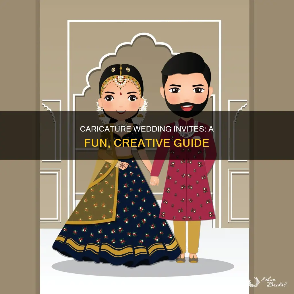 how to make caricature wedding invitation