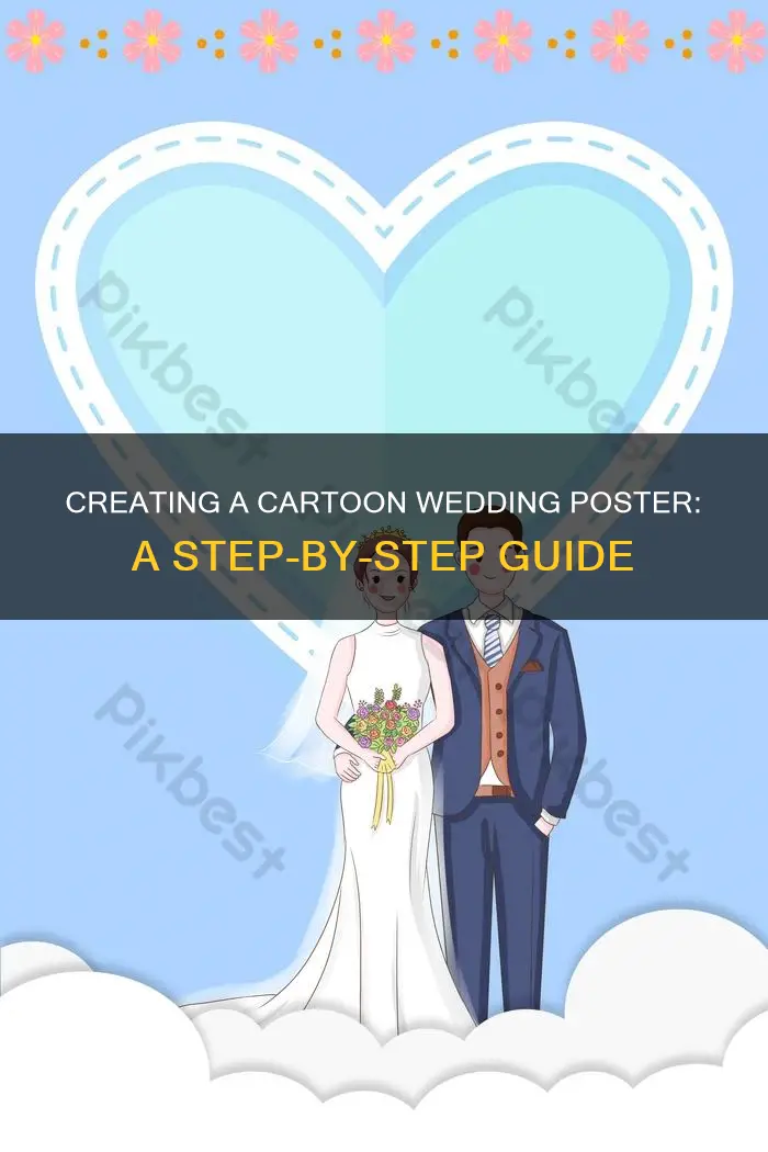 how to make cartoon wedding poster