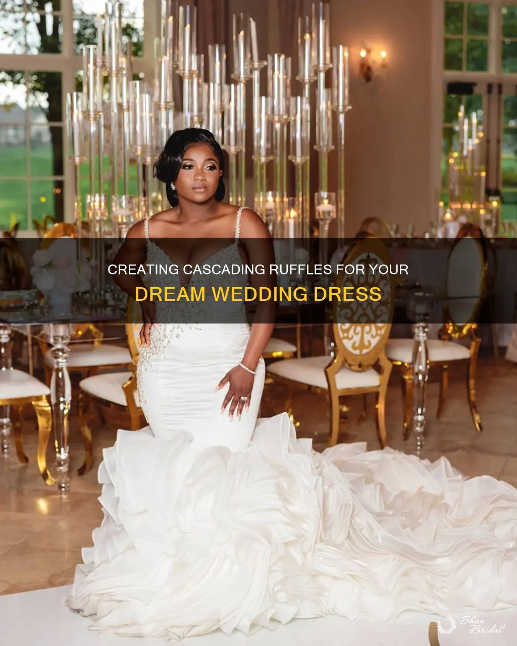 how to make cascading ruffles for wedding dress
