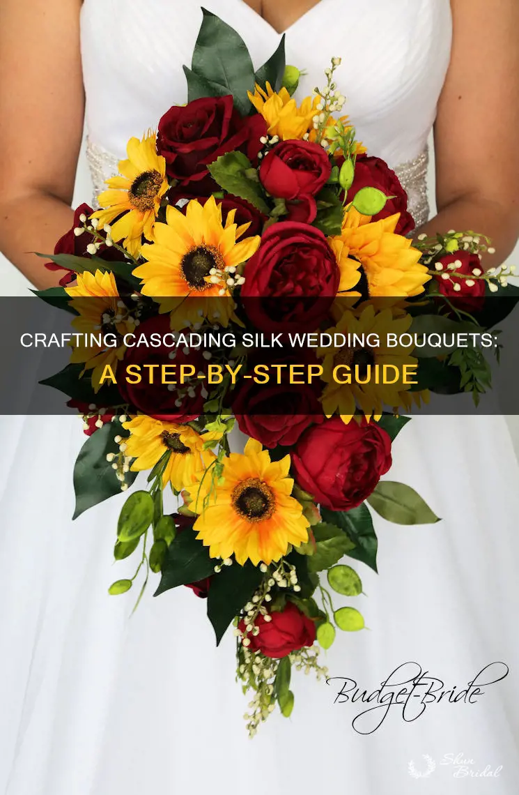 how to make cascading silk wedding bouquets