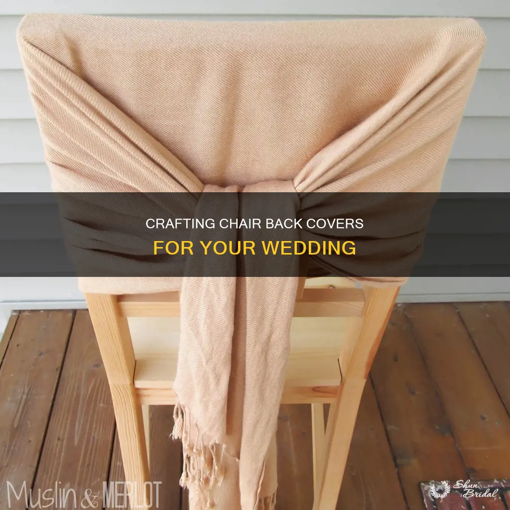 how to make chair back covers for weddings