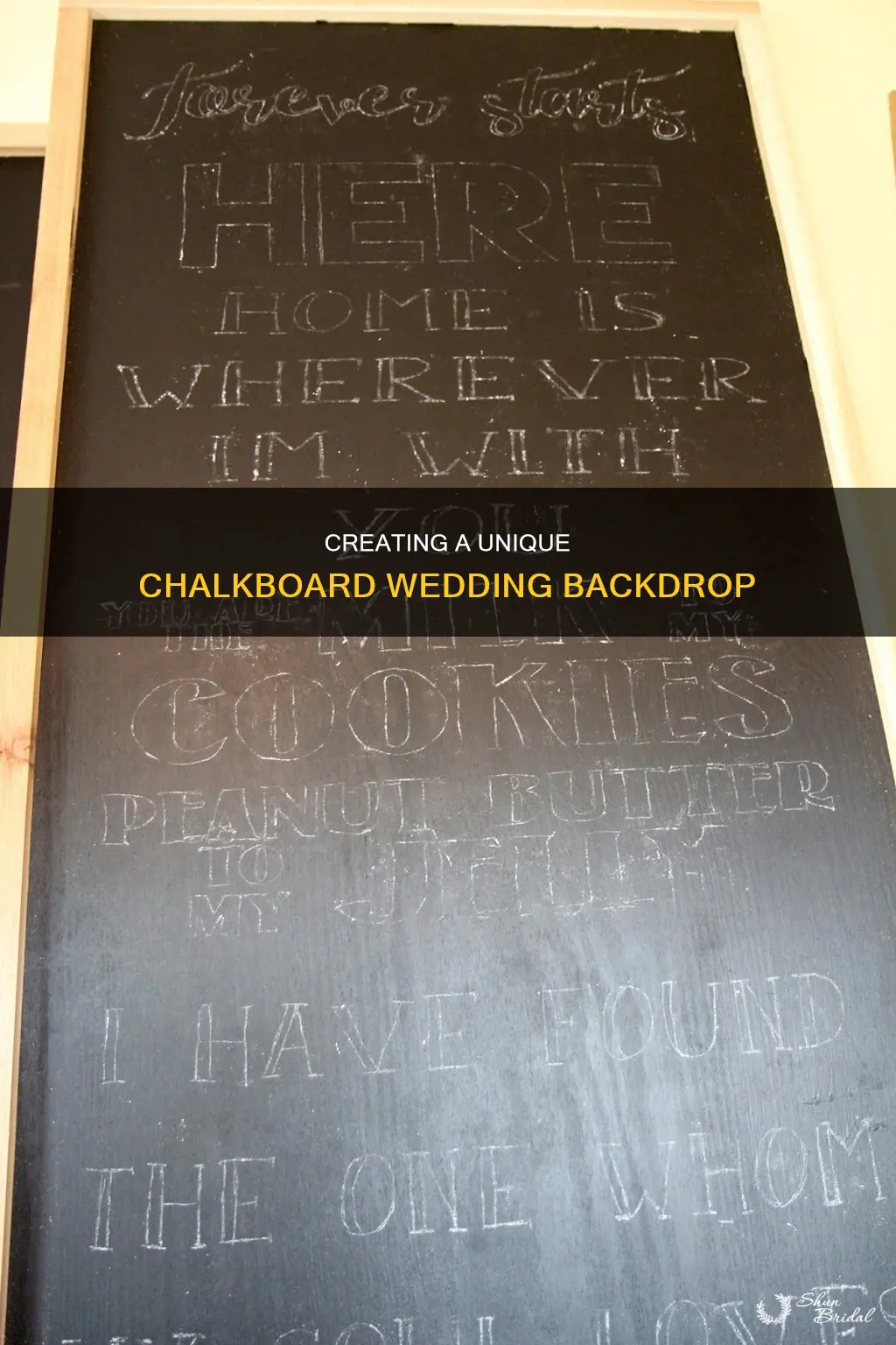 how to make chalkboard wedding backdrop