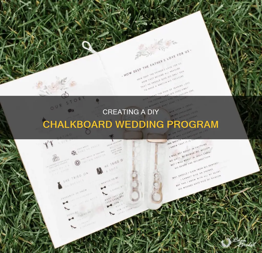 how to make chalkboard wedding program