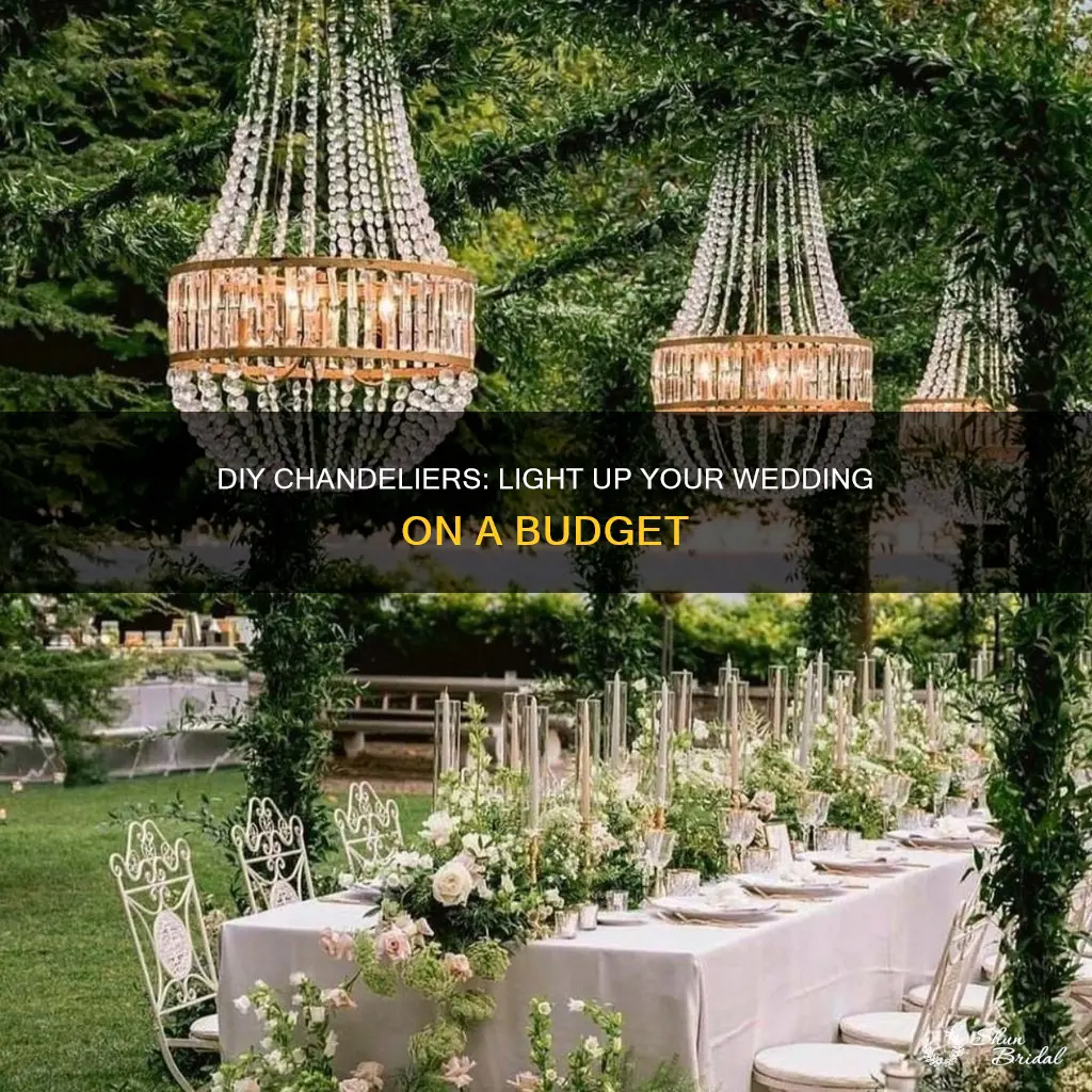 how to make cheap lighted chandeliers for a wedding