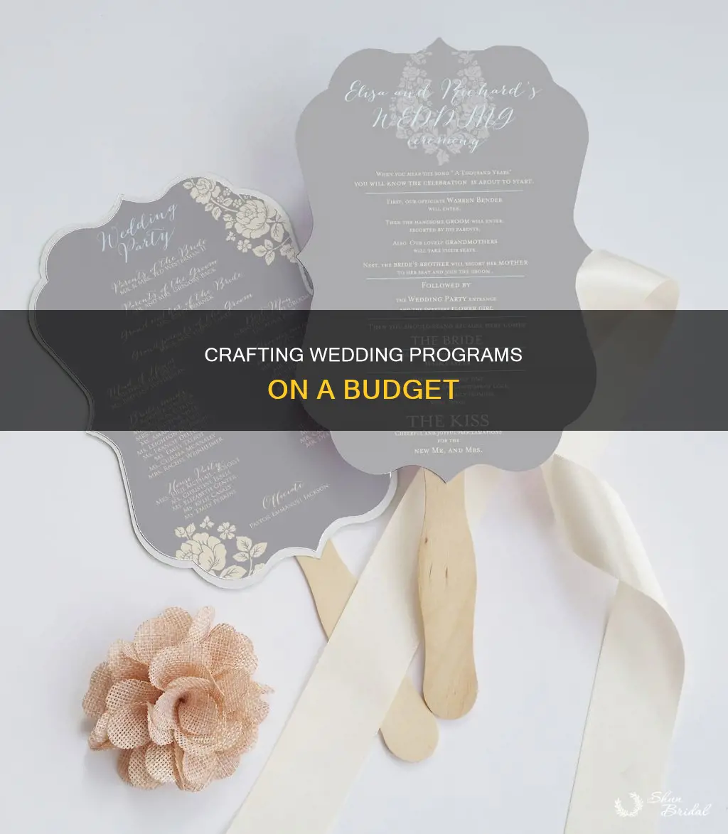 how to make cheap wedding programs