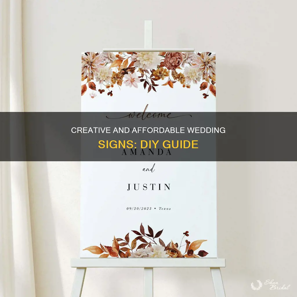 how to make cheap wedding signs