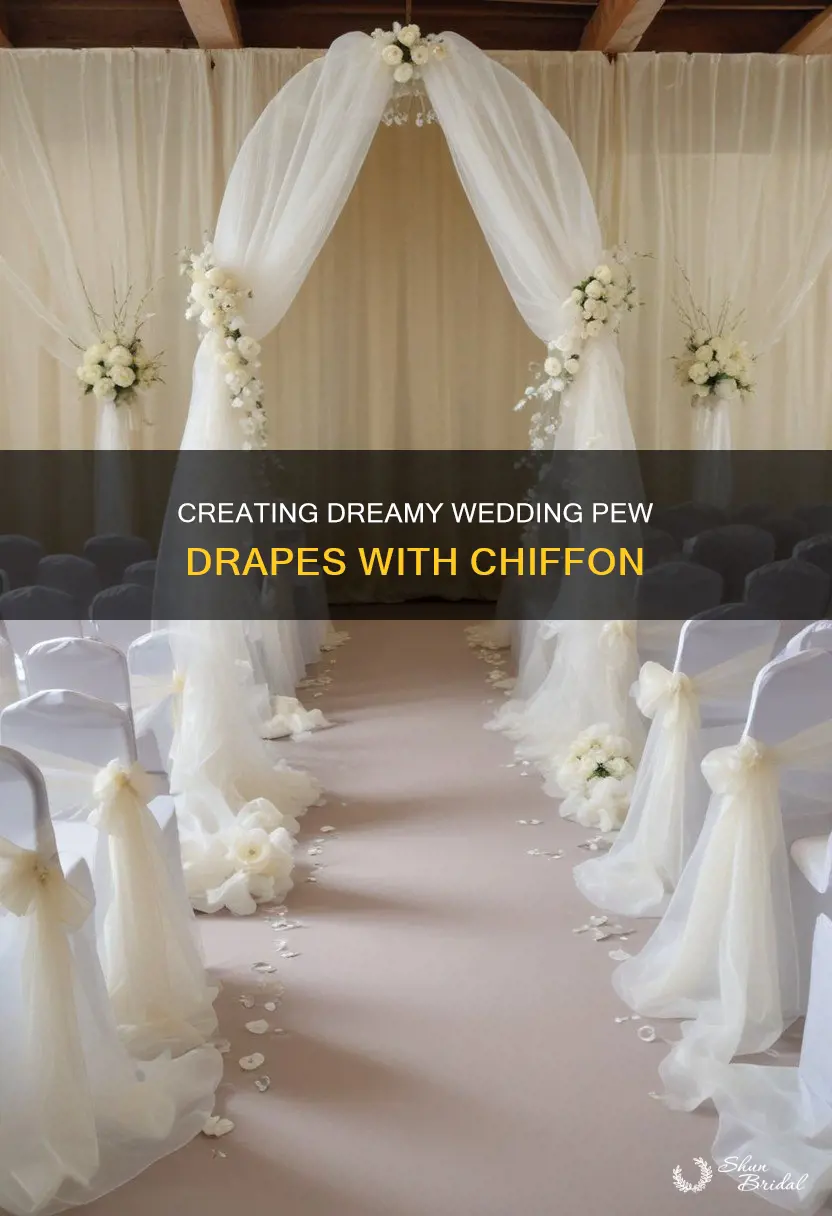 how to make chiffon pew drapes for wedding