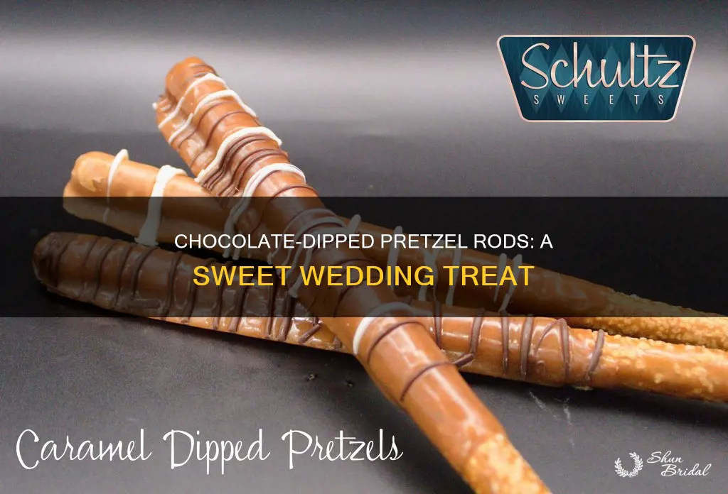 how to make chocolate dipped pretzel rods wedding favor