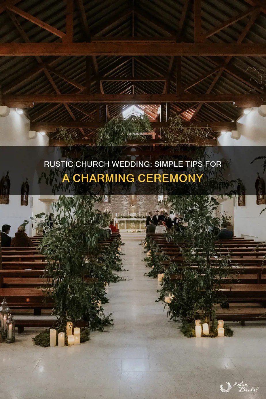 how to make church wedding look rustic