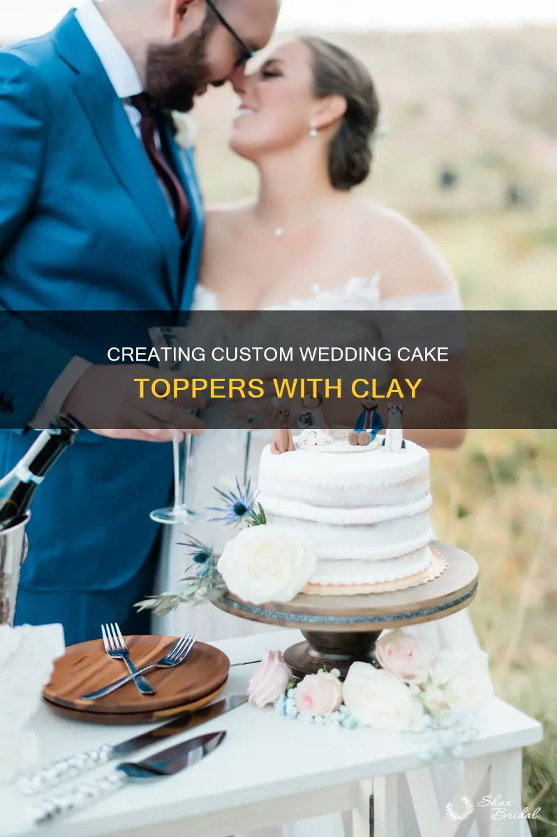 how to make clay wedding cake toppers