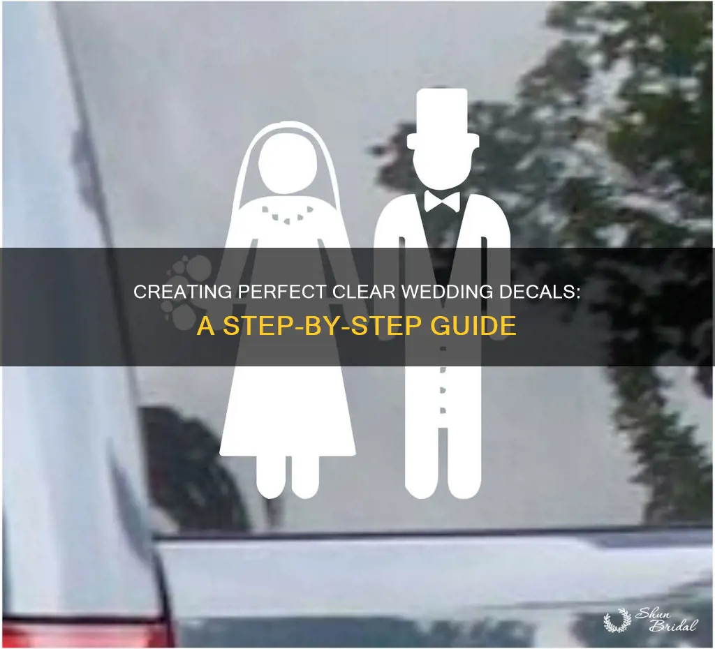 how to make clear wedding decals