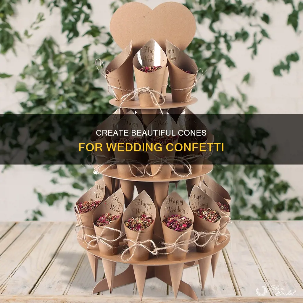 how to make cones for wedding confetti