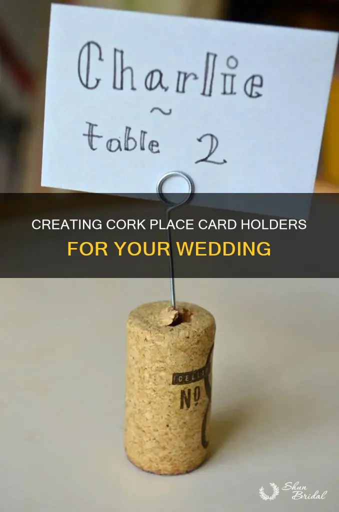 how to make cork wedding place card holders