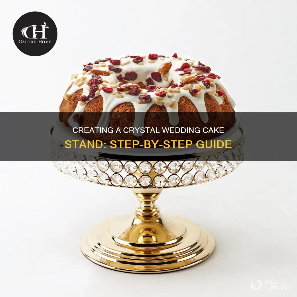 how to make crystal wedding cake stand