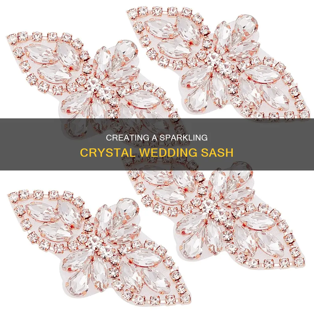 how to make crystal wedding sash