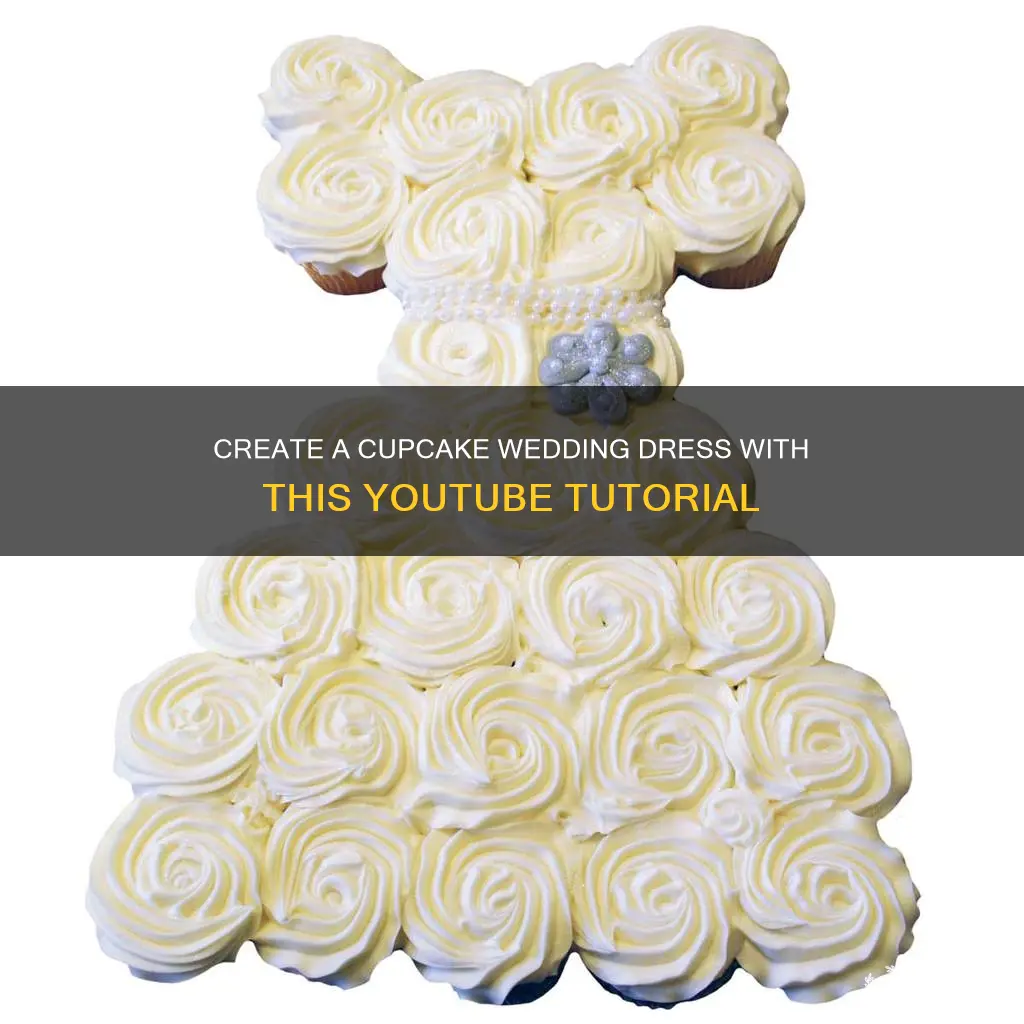 how to make cupcake shower wedding dress you tube