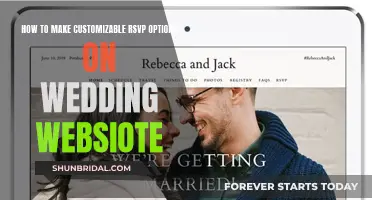 Customizable RSVP Options: Making Your Wedding Website Unique