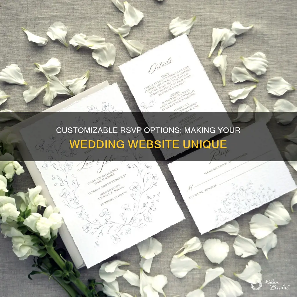 how to make customizable rsvp options on wedding websiote