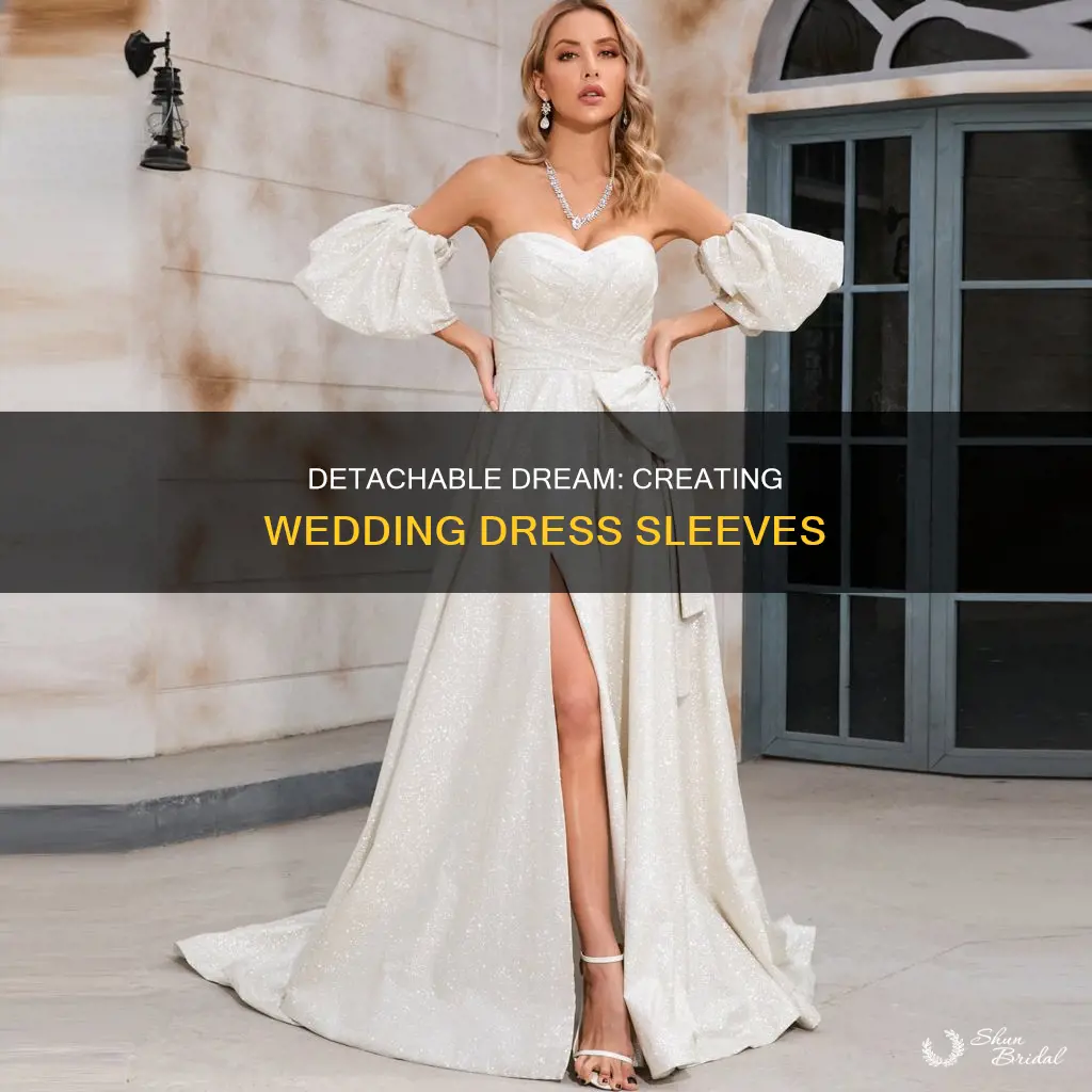 how to make detachable sleeves for wedding dress