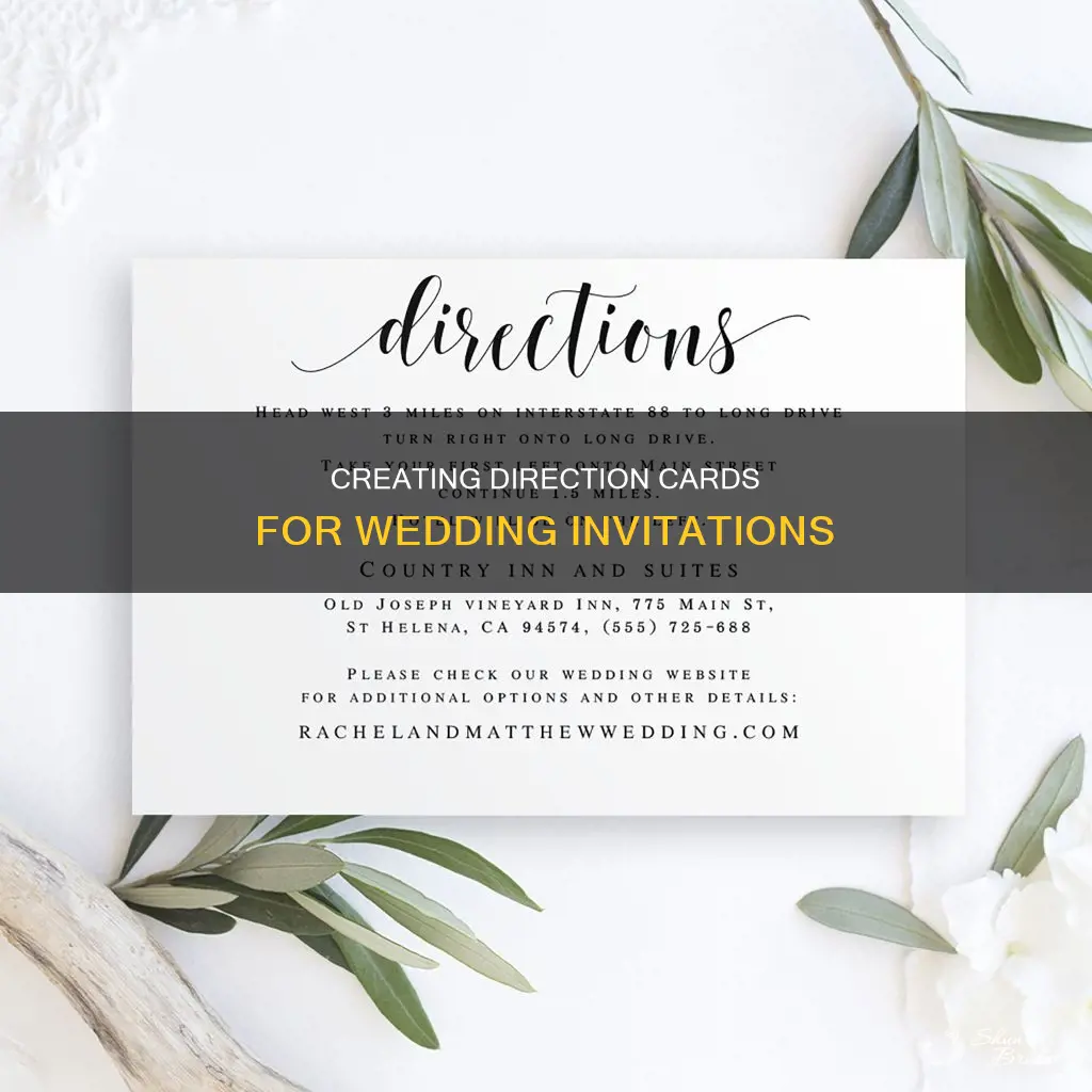 how to make direction cards for wedding invitations