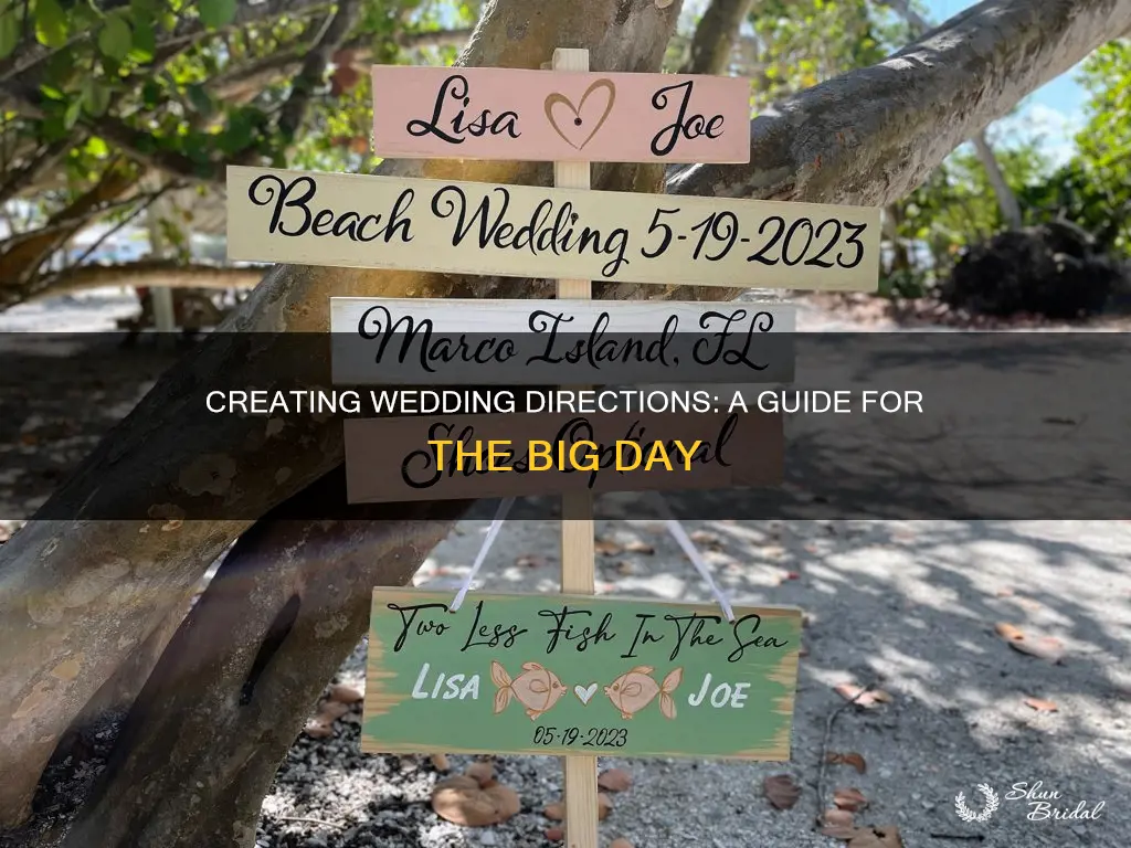 how to make directions for a wedding