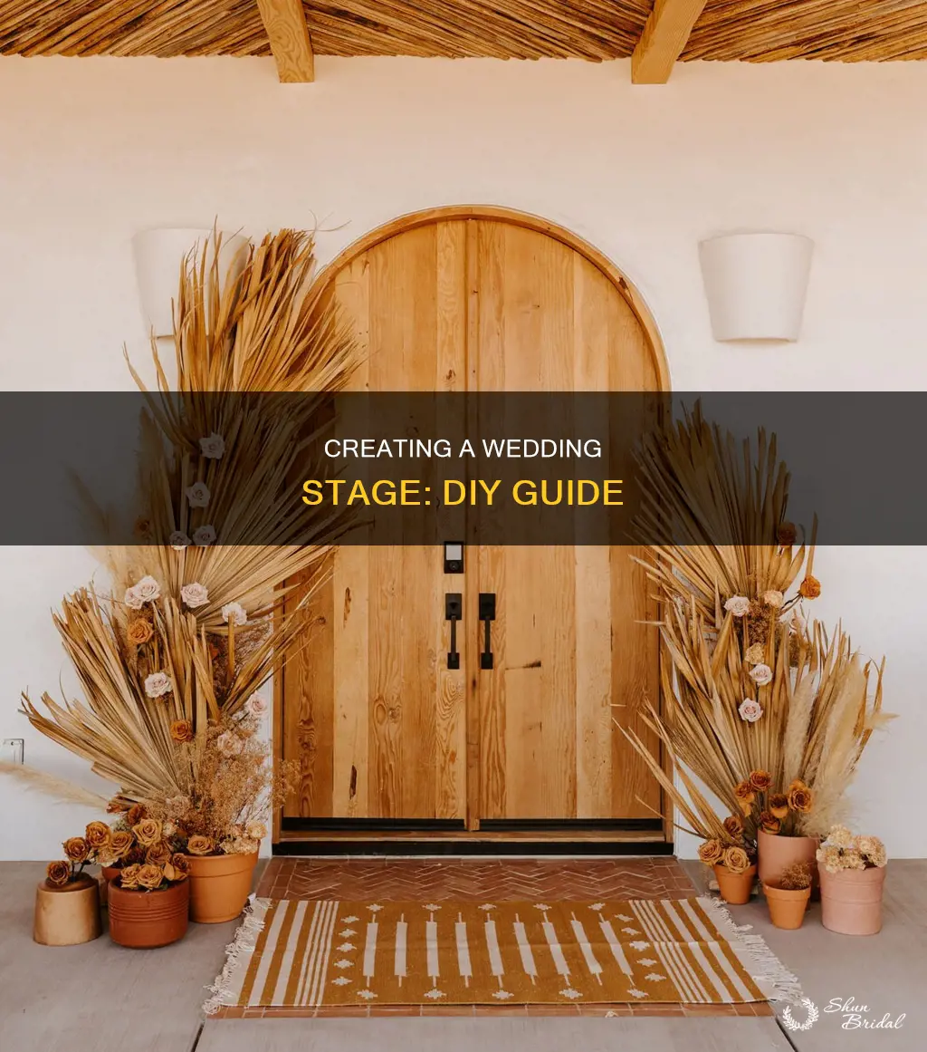 how to make diy stage for wedding