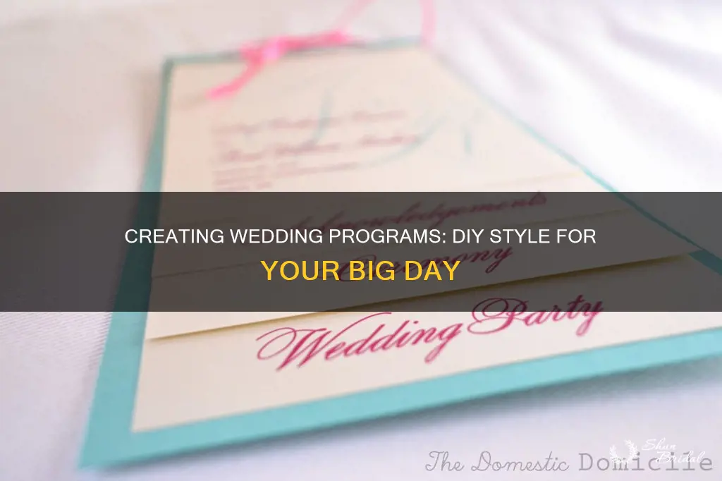 how to make diy wedding programs