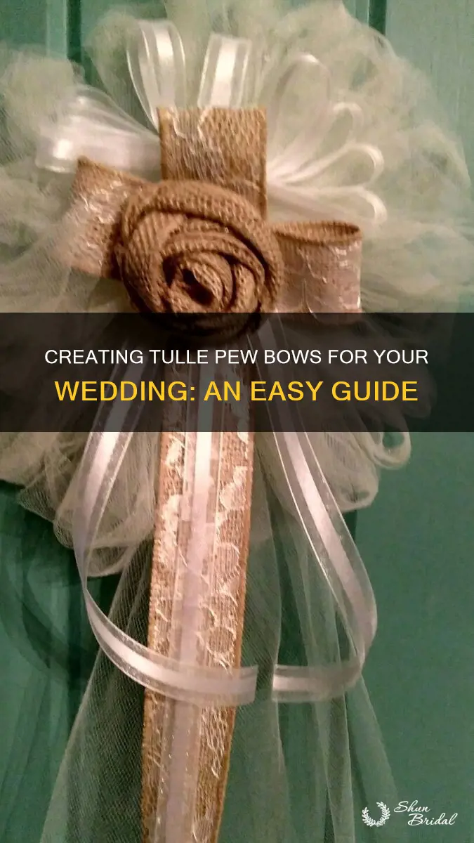 how to make easy tulle pew bowd for wedding