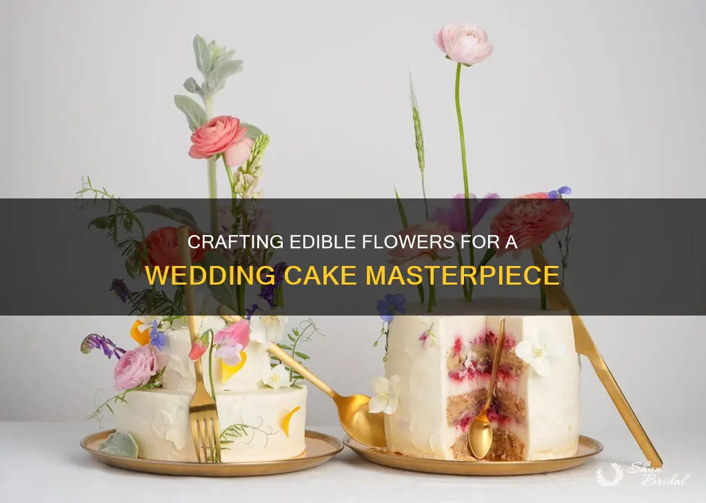 how to make edible flowers for a wedding cake