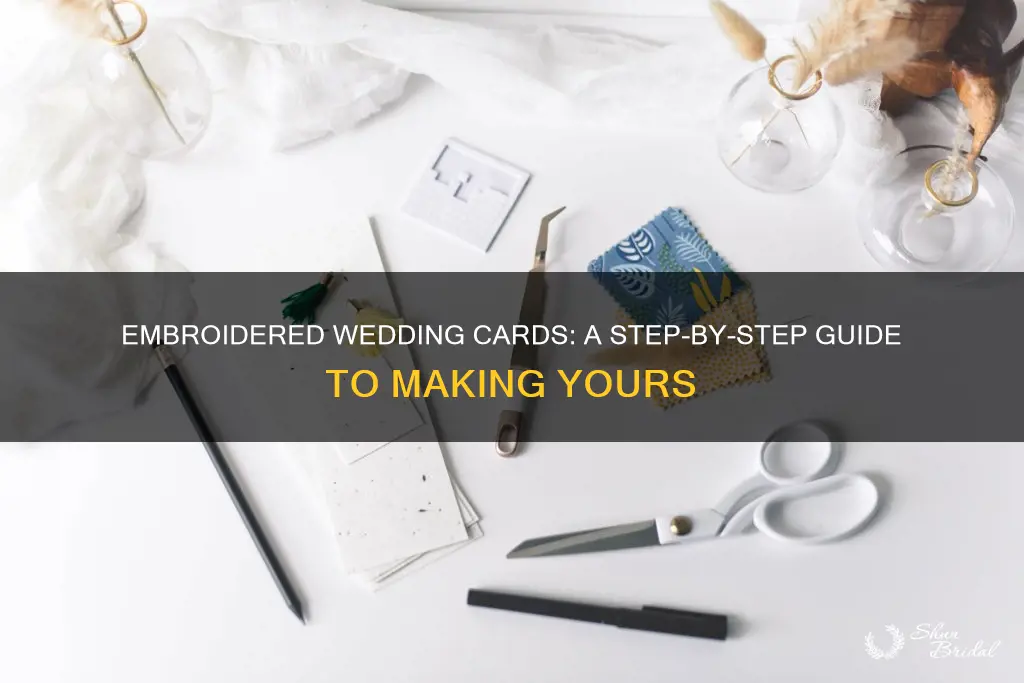 how to make embroidered wedding card